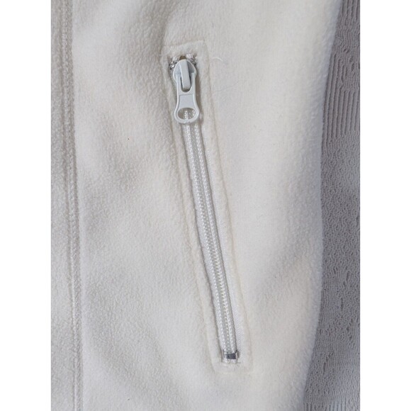 Potpourri White Fleece Zippered Vest Women Large Cute Embroidered Pink Poodle - Picture 5 of 10